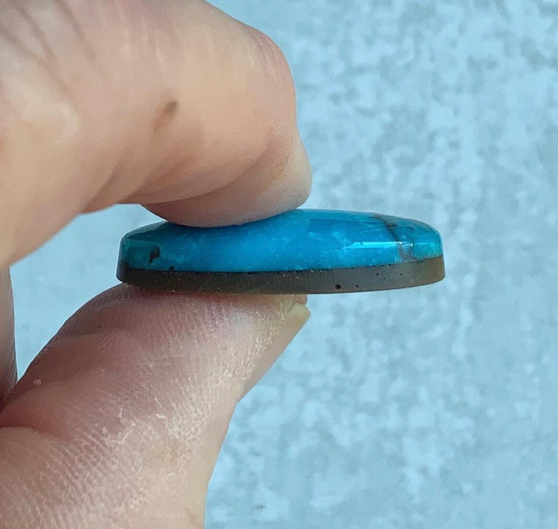 Ithaca Peak Turquoise Long Oval Cabochon or Polished Stone Cab