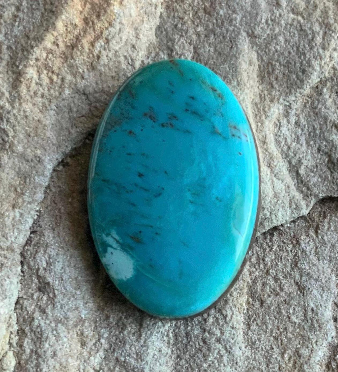 Blue Royston Turquoise Oval Cabochon #R68