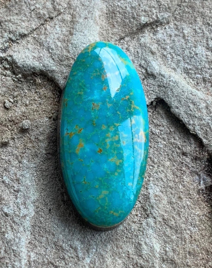 Beautiful Blue Green Royston Turquoise Oval Cabochon