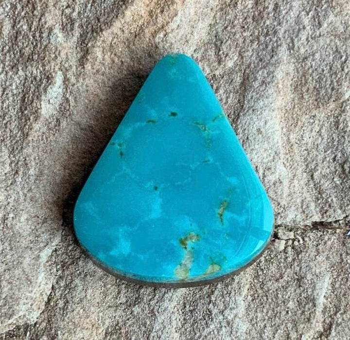 Beautiful Blue Royston Turquoise Triangular Cabochon or Polished Stone Cab