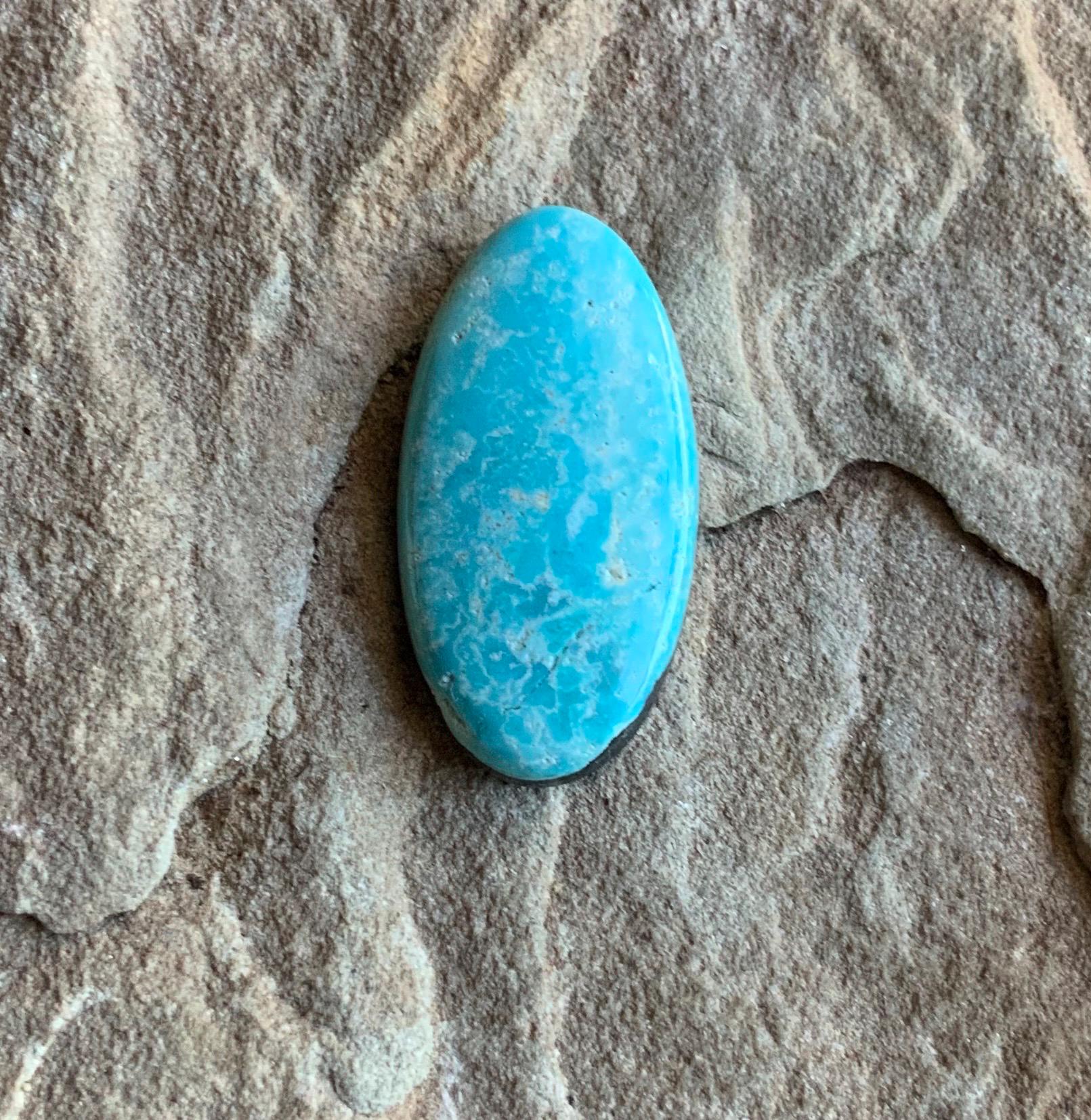 Light Blue Natural Royston Turquoise Oval Cabochon #R177