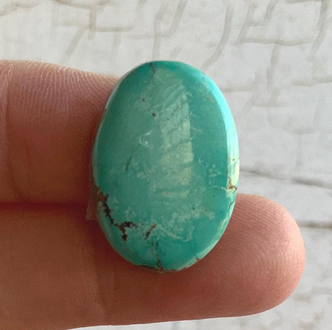 Beautiful Blue Number Eight Turquoise Oval Cabochon
