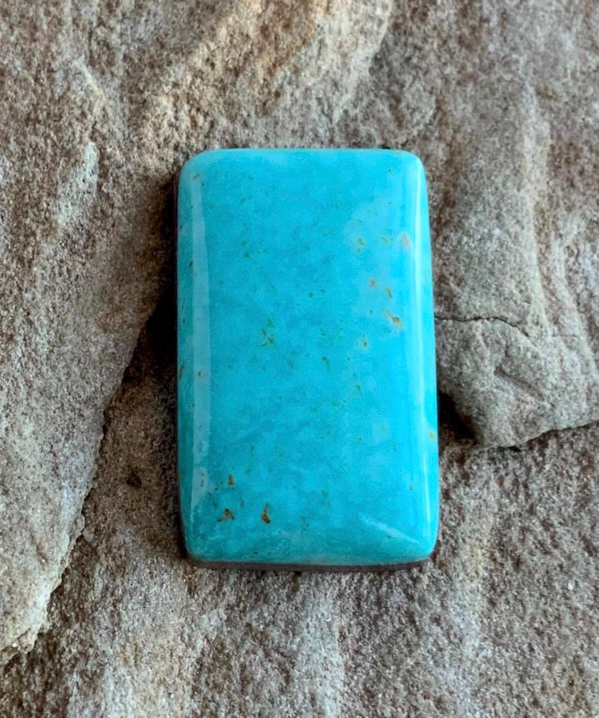 Beautiful Blue Royston Turquoise Rectangular Cabochon