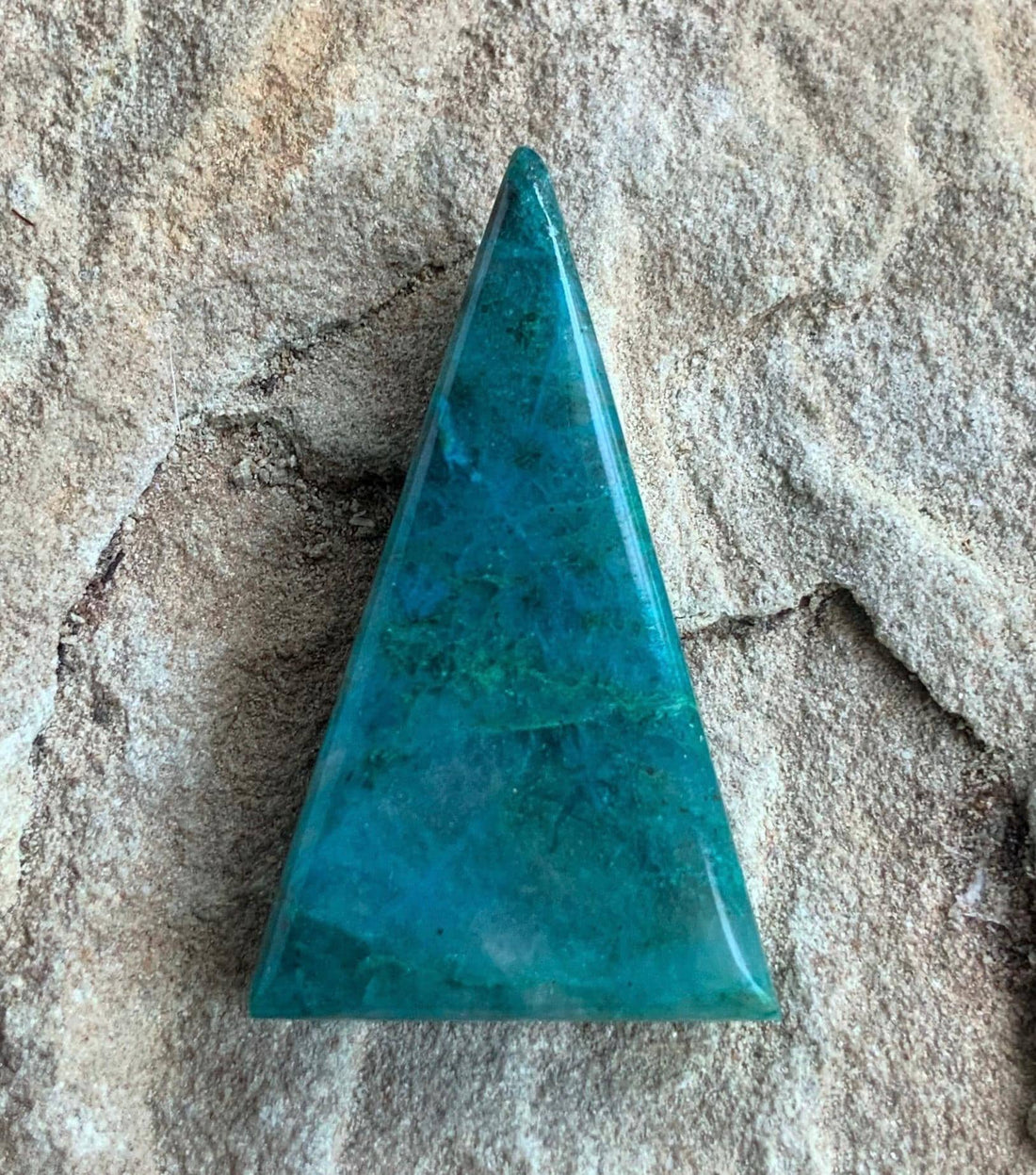 Chrysocolla Triangle Cabochon