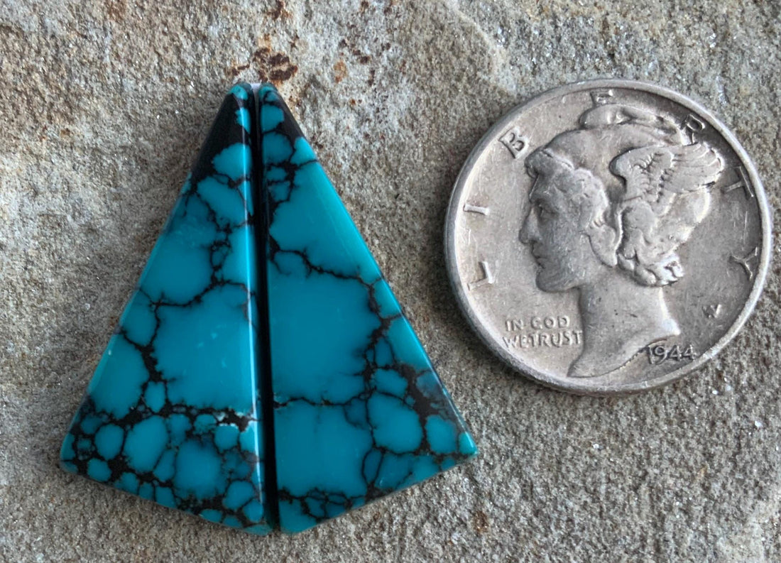 Beautiful Bao Canyon Turquoise Earring Matching Pair #BC119