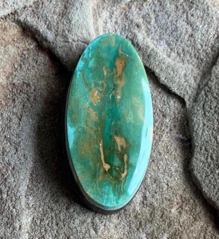 Beautiful Green Royston Turquoise Long Oval Cabochon #R73