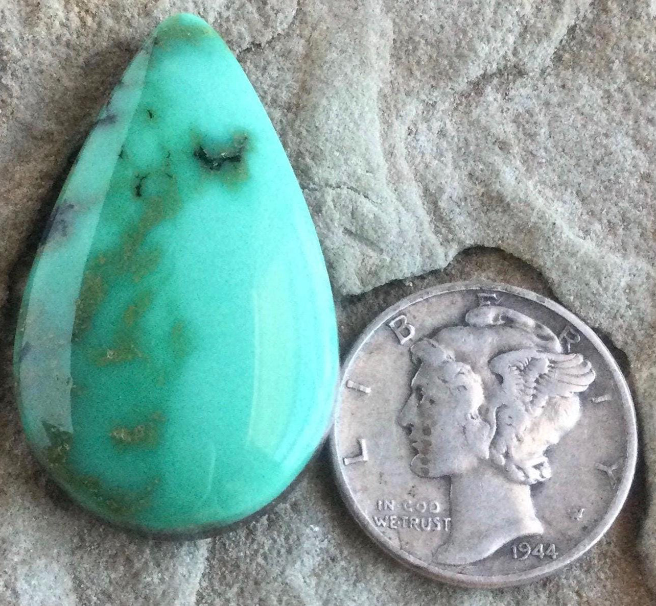 Gorgeous Natural Damele Turquoise Teardrop Cabochon