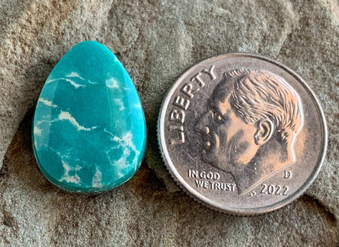 Beautiful Fox Turquoise Teardrop Cabochon