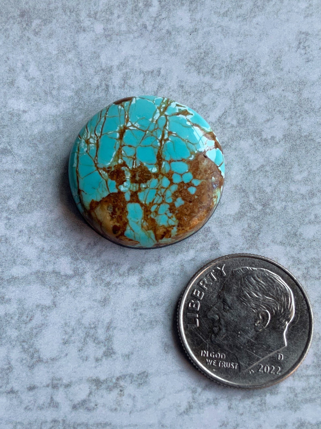 Beautiful Blue Number 8 Turquoise Round Cabochon