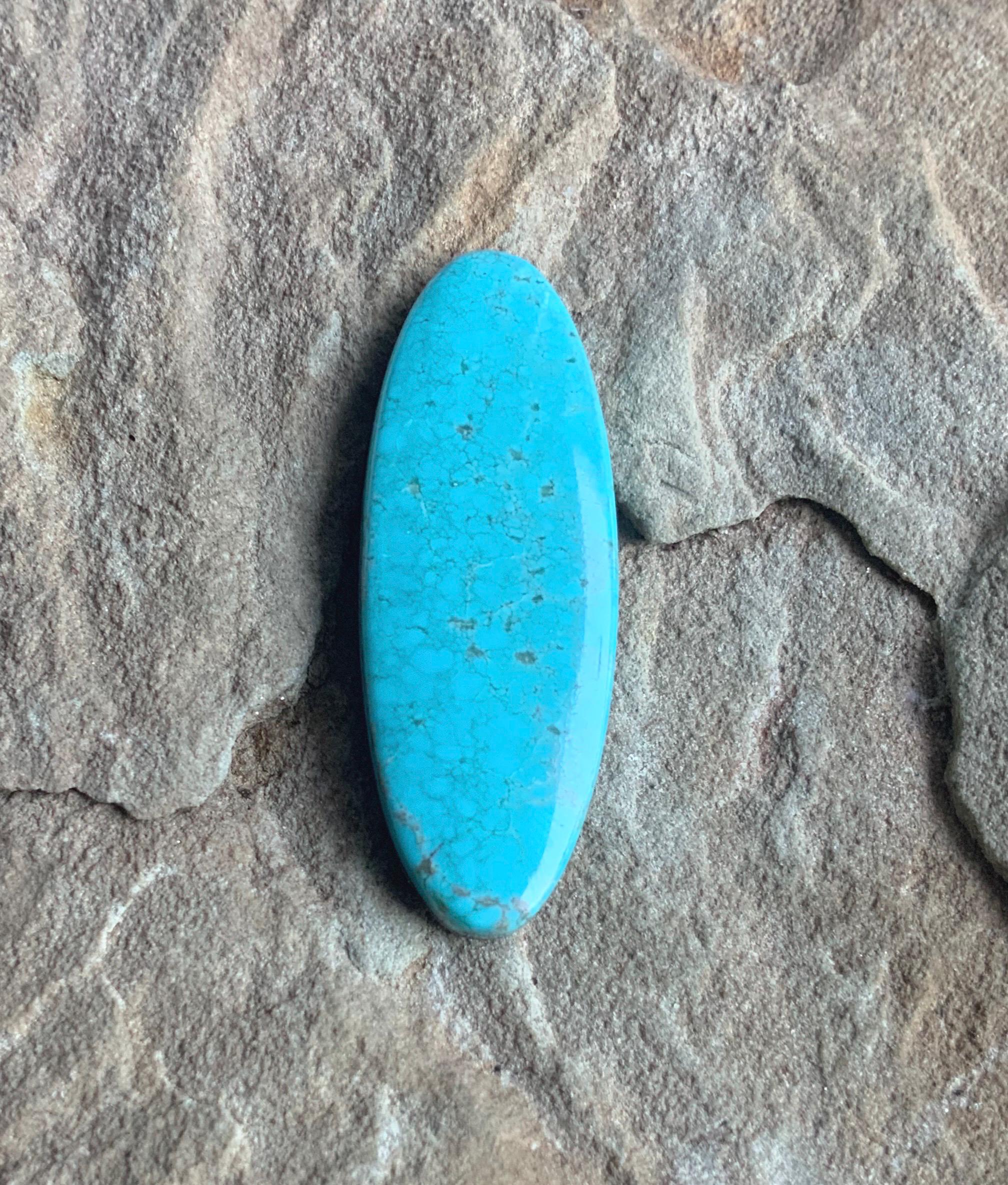 Sky Blue Royston Turquoise Long Oval Cabochon #R46