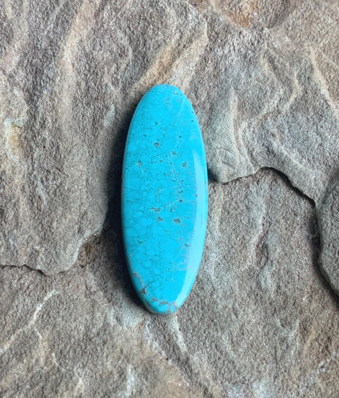 Sky Blue Royston Turquoise Long Oval Cabochon #R46