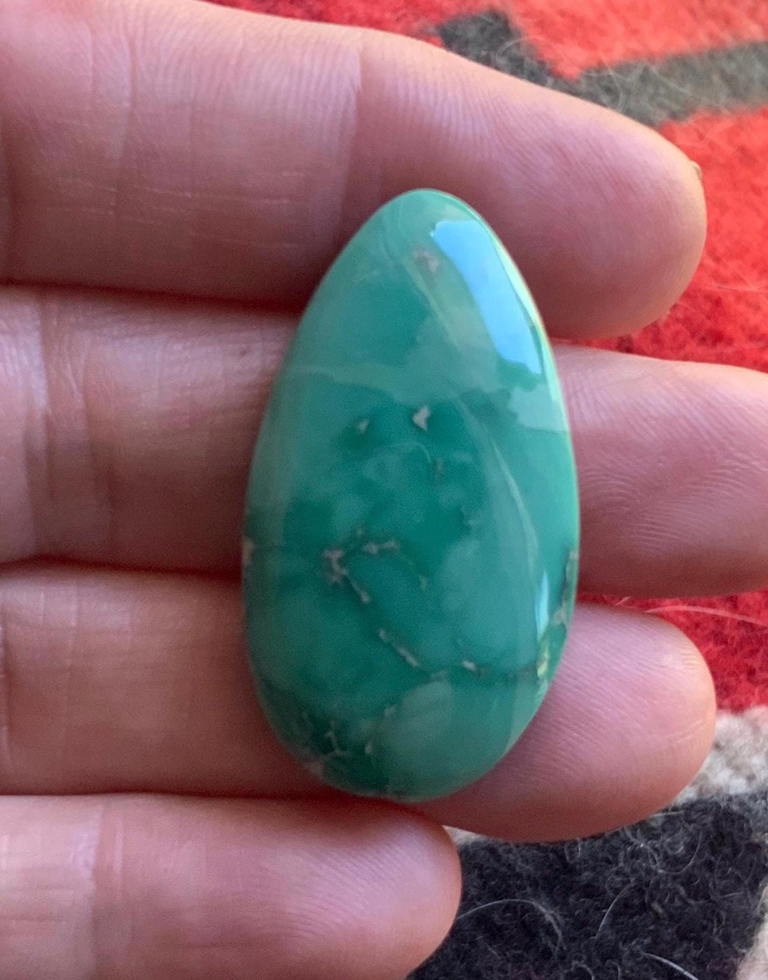 Gorgeous Natural Broken Arrow Variscite Teardrop Cabochon