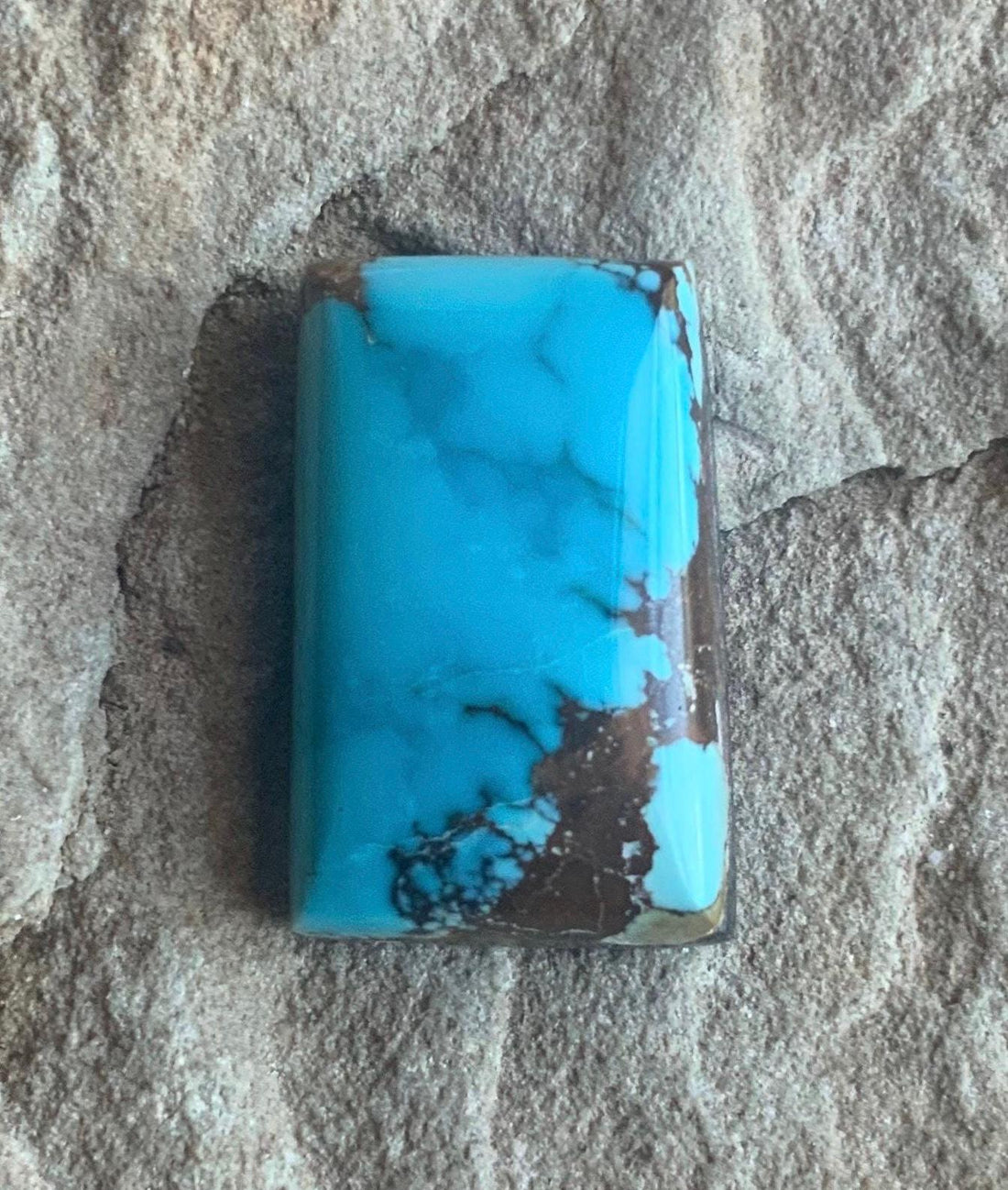 Beautiful Natural Sierra Nevada Rectangular Turquoise Cabochon