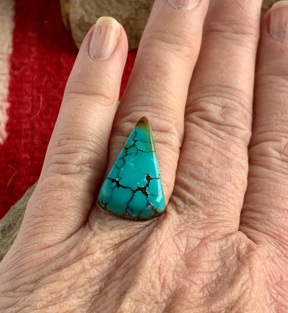Beautiful Bao Canyon Turquoise Triangle Cabochon #BC140