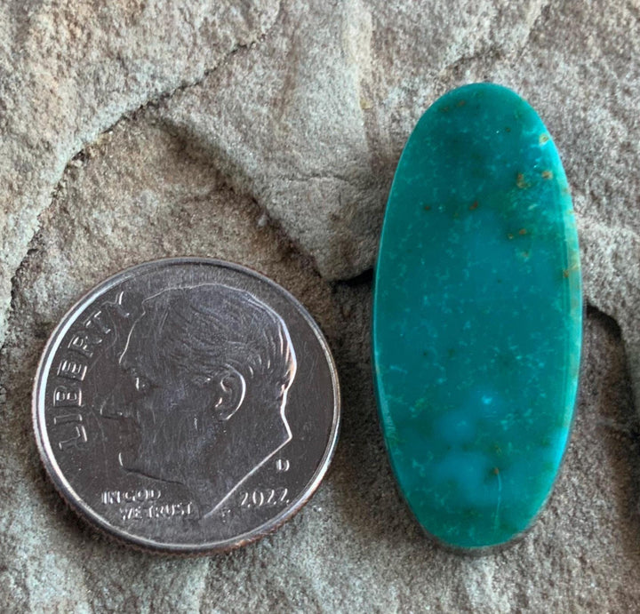 Beautiful Blue Green Royston Turquoise Oval Cabochon #R74