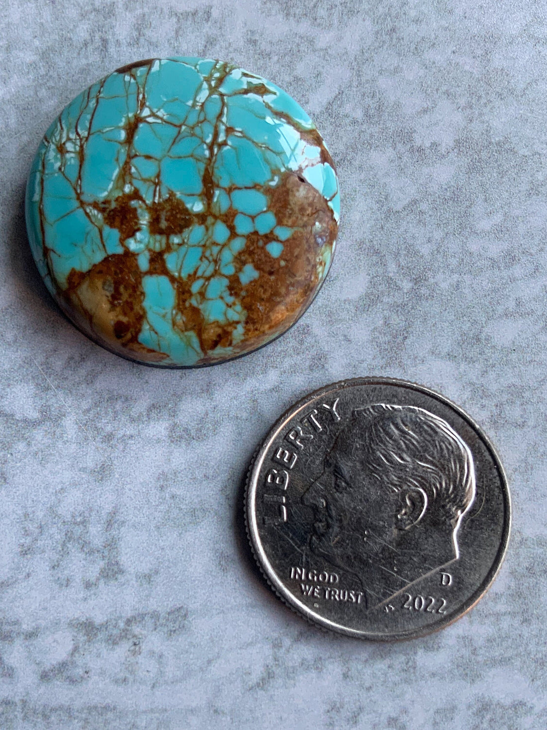 Beautiful Blue Number 8 Turquoise Round Cabochon