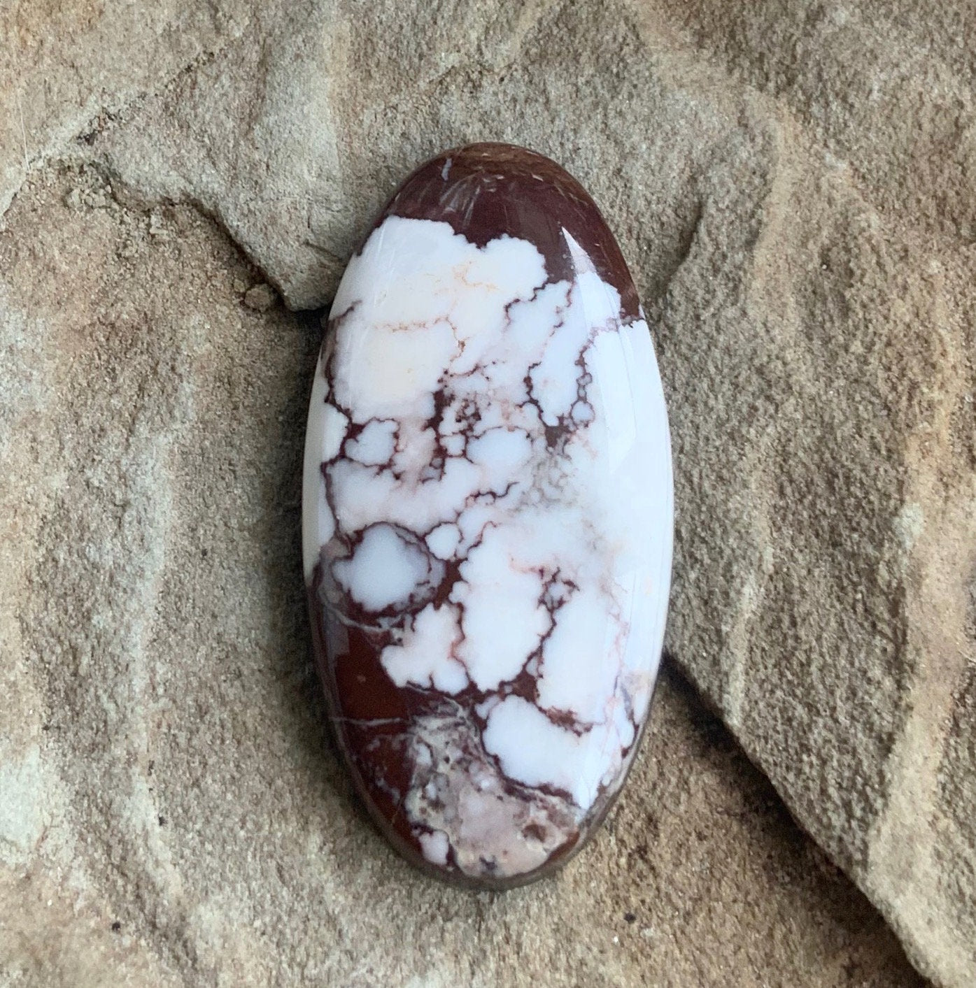 Incredible Wild Horse Magnesite Oval Cabochon