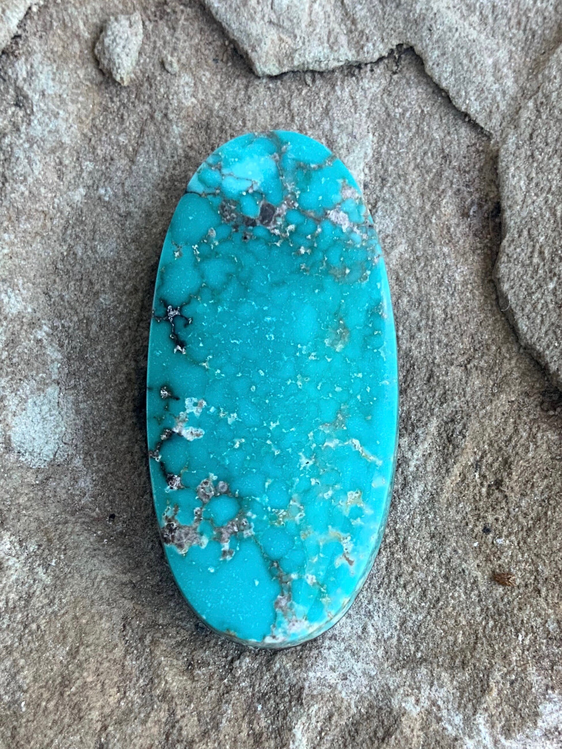 Beautiful Carico Lake Turquoise Large Oval Cabochon