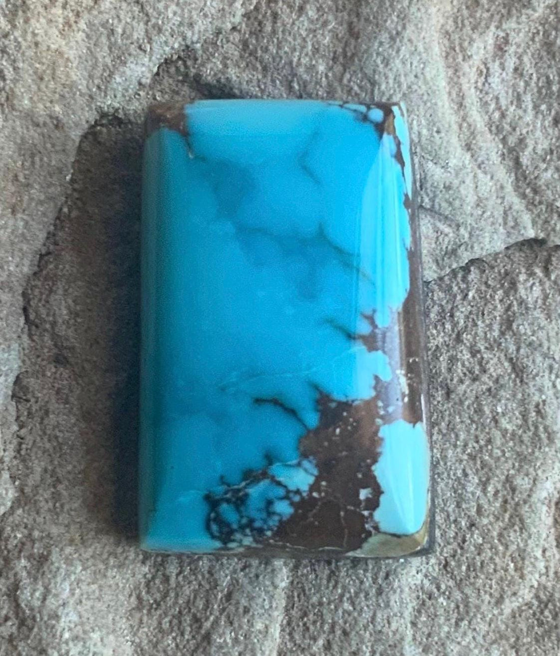 Beautiful Natural Sierra Nevada Rectangular Turquoise Cabochon