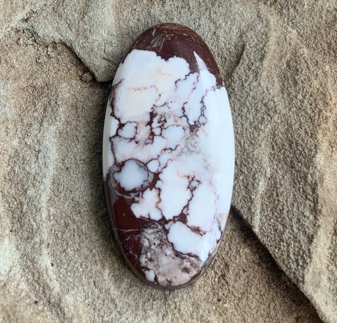 Incredible Wild Horse Magnesite Oval Cabochon