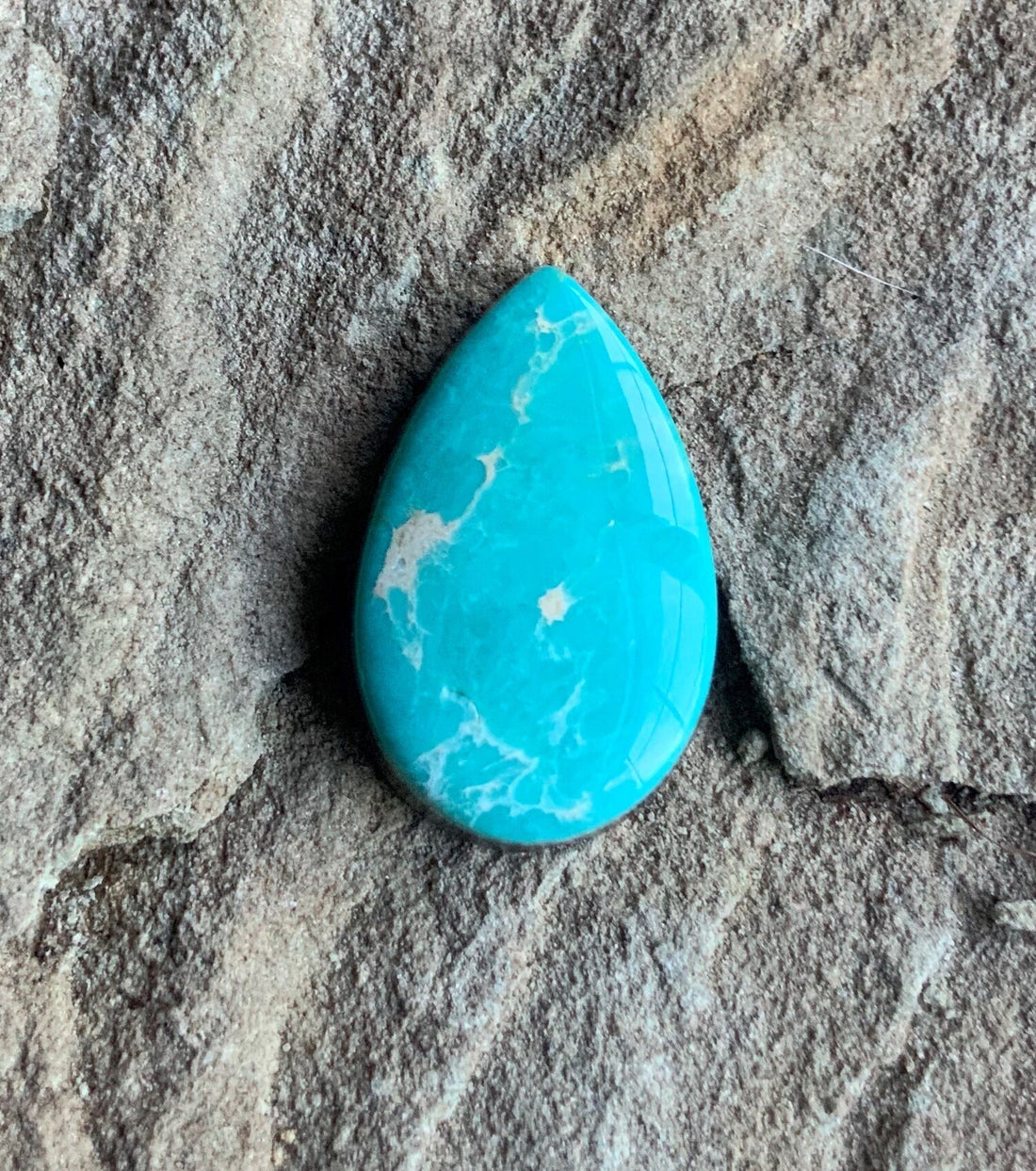 Beautiful Fox Turquoise Teardrop Cabochon or Polished Stone Cab
