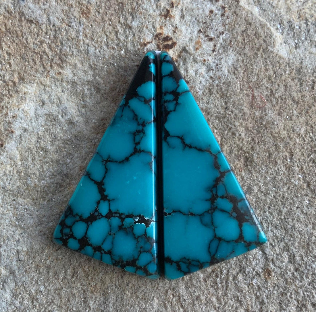Beautiful Bao Canyon Turquoise Earring Matching Pair #BC119