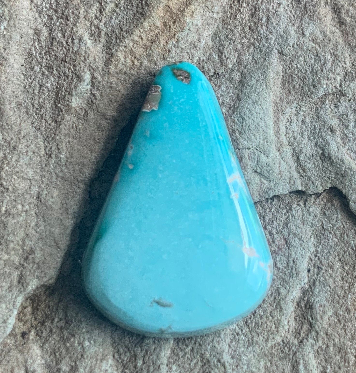 Royston Turquoise Triangular Blue Cabochon