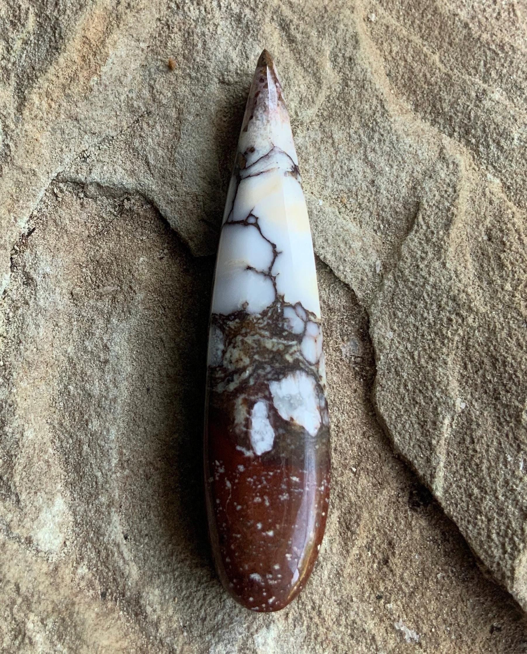 Incredible Wild Horse Magnesite Talon Cabochon