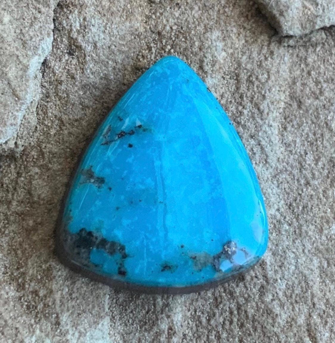 Ithaca Peak Turquoise Trillion Cabochon -Arizona Gemstone #IP144