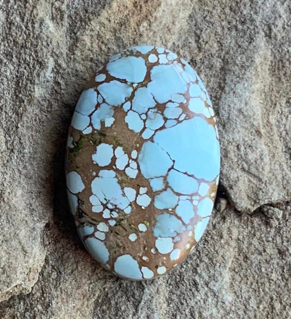 Beautiful Red River Turquoise Oval Cabochon