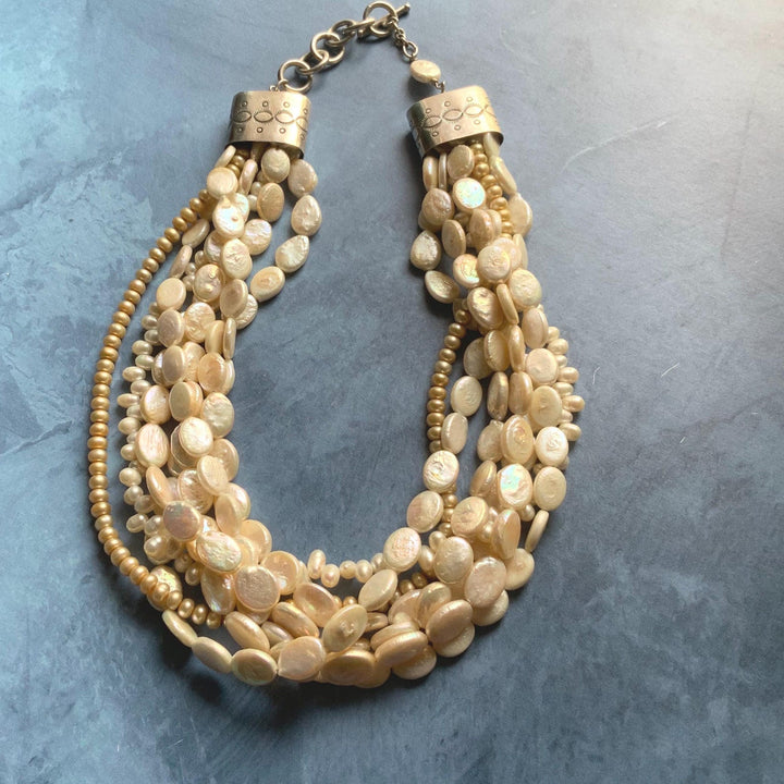Vintage Southwest Multi Strand Pearl Necklace
