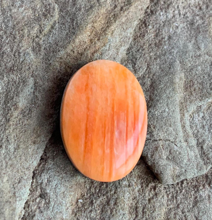 Orange Spiny Oyster Oval Cabochon