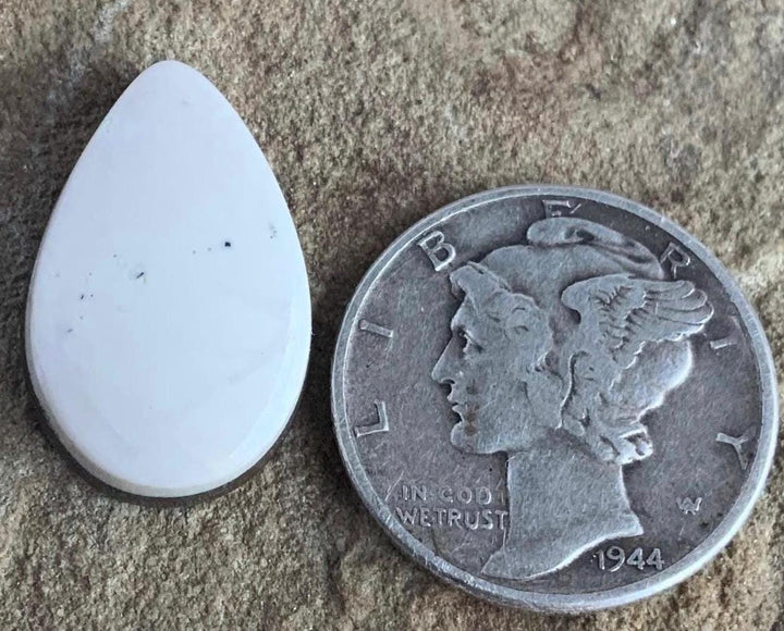 Beautiful Natural White Buffalo Teardrop Cabochon