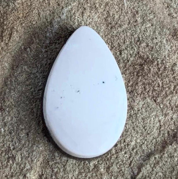 Beautiful Natural White Buffalo Teardrop Cabochon