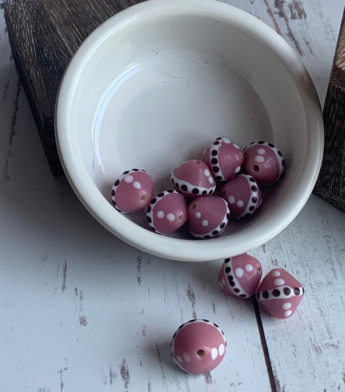 Beautiful Handcrafted Pink Matte Handcrafted Lampwork Beads