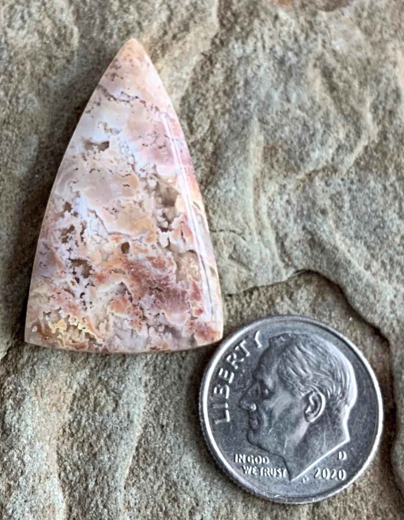 Gorgeous Feather Ridge Plume Agate Cabochon