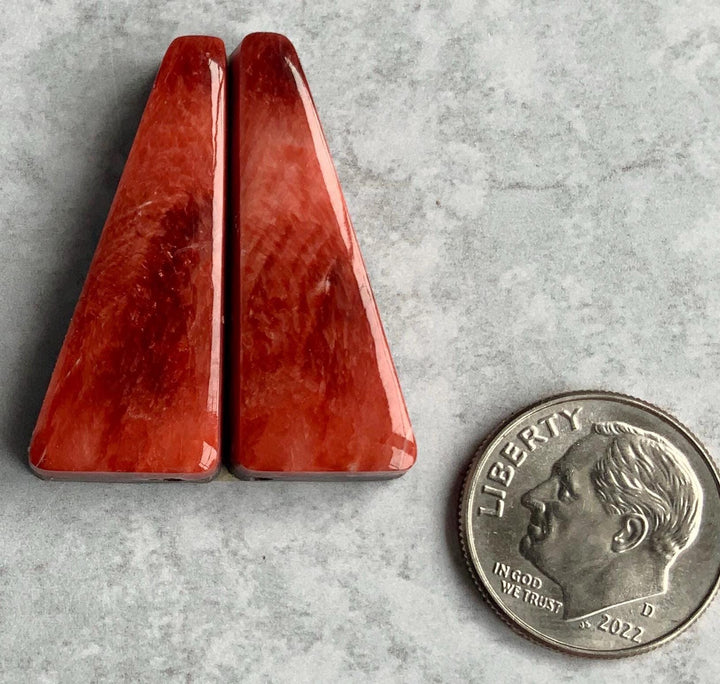 Stunning Orange Spiney Oyster Earring Cabochons 185