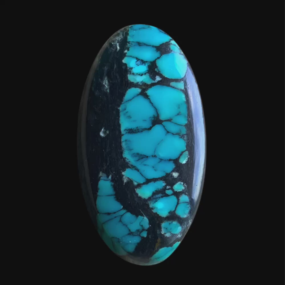 Bao Canyon Turquoise Oval Cabochon-Hubei Province Gemstone